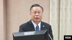 台湾国防部长严明(美国之音张永泰拍摄)