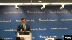 大西洋理事会的斯卡鲁巴2019年5月17日谈中国军事威胁(美国之音黎堡)