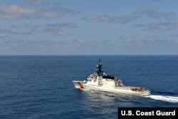 美国海警队“巴索夫”号缉私舰2018年3月11日在太平洋巡航(美国海警队照片)