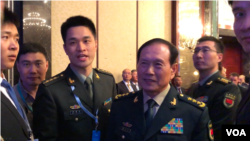 中国国防部长魏凤和2019年5月31日出席香格里拉对话会开幕欢迎宴会(美国之音黎堡)