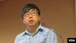 台湾在野党民进党立委段宜康(美国之音张永泰拍摄)