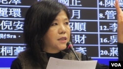 台湾在野党民进党立委叶宜津(美国之音张永泰拍摄)