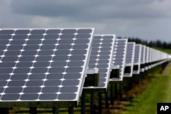 Những tấm thu năng lượng mặt trời ở Đảo Merritt, bang Florida