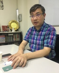 台湾香港协会理事长桑普。(记者陈筠拍摄)