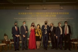 欧洲议会首次派遣官方代表团出访台湾结束三天的访程后召开记者会(图片来源:杨安摄影)