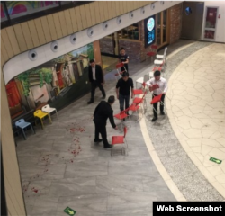 西城区西单大悦城商场持刀行凶案现场(网络图片)