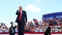 美国总统特朗普2020年8月17日在威斯康辛州竞选(路透社)