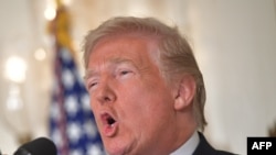 川普2018年4月14日宣布空袭叙利亚化武目标(法新社)