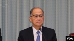 2016年9月23日,台湾外交部长李大维举行记者会,证实台湾未获邀请参加国际民航组织大会。(美国之音林枫拍摄)