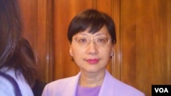 台湾外交部发言人高安(美国之音赵婉成拍摄)