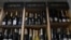 Bottles of Champagne are for sale at a shop in Ville d'Avray, outside Paris, as President Donald Trump threatened a 200% tariff on European wine, Champagne and spirits if the European Union goes forward with a planned tariff on American whiskey, March 13, 2025.