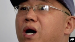 Nhà truyền giáo người Mỹ Kenneth Bae tại Bệnh viện Hữu nghị Bình Nhưỡng. (Ảnh ngày 20/1/2014).