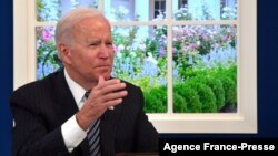 2021年10月26日,拜登总统在白宫通过视频出席线上东盟年度峰会。