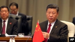 资料照:中国国家主席习近平在南非约翰内斯堡参加金砖国家峰会 (2018年7月26日)