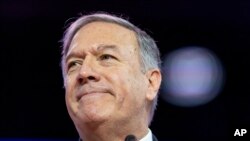 Колишній держсекретар Майк Помпео на конференції консервативних політичних дій CPAC 2023 у Національній гавані в Оксон-Гілл, штат Меріленд. 3 березня 2023 року. Помпео не бере участі у президентських виборах 2024 року. (Фото AP/Алекс Брендон)