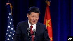 中国国家主席习近平在访问美国西部城市西雅图期间在欢迎晚宴上发表讲话(2015年9月22日)