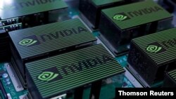 资料照片:美国英伟达(Nvidia) GPU在台北电脑展上展出
