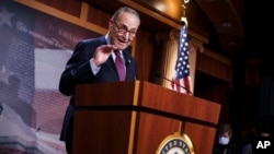 参议院多数党领袖舒默(Senate Majority Leader Chuck Schumer, D-NY)