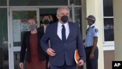 美国白宫印太政策协调员坎贝尔(Kurt Campbell)访问所罗门群岛。(美联社2022年4月22日)