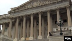 资料照片:国会大厦参议院一侧。