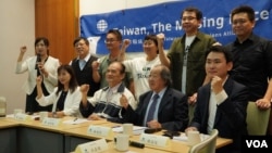 台湾联合国协进会星期一(9月9日)召开记者会宣布,将组织宣达团赴美,并与美国智库哈德逊研究所等单位合办论坛,宣扬台湾参与联合国的诉求。(美国之音特约记者庄志伟拍摄)