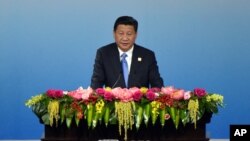 Chủ tịch Trung Quốc Tập Cận Bình phát biểu tại Hội nghị APEC CEO trong khuôn khổ Hội nghị Thượng đỉnh APEC tại Trung tâm Hội nghị Quốc gia Trung Quốc ở Bắc Kinh, 9/11/2014.