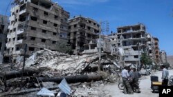 叙利亚城镇杜马疑似发生化学武器袭击的地点 (2018年4月16日)