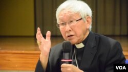 香港教区荣休主教陈日君枢机(2016年11月13日,美国之音汤惠芸拍摄)