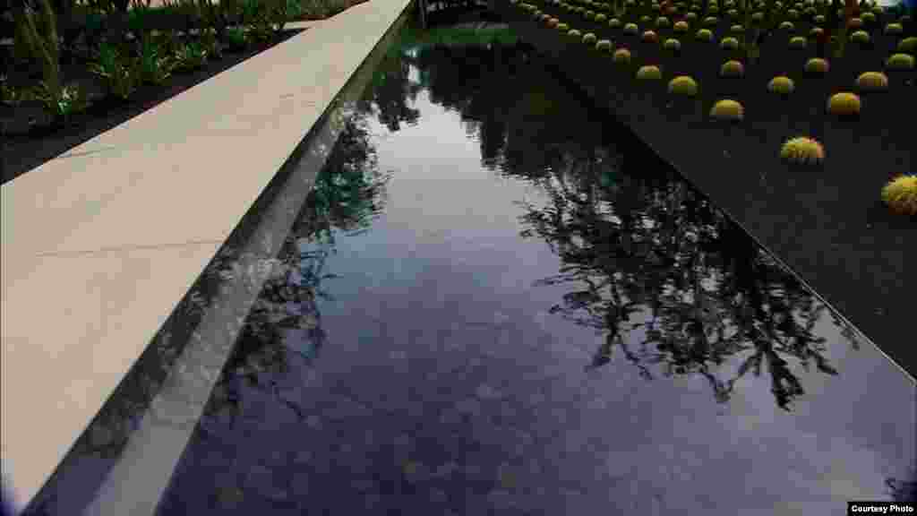 新建阳光之乡中心的倒影池（阳光之乡提供）