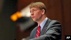 时任消费者金融保护局局长的科德雷在维吉尼亚州里士满讲话。(2015年3月26日)