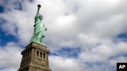 美国的自由女神像,拥有民主自由价值观的美国被某些中国人看作境外势力之首。