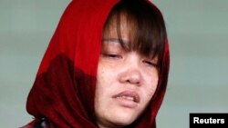 Đoàn Thị Hương rời tòa án Malaysia hôm 14/3/2019.