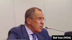 俄罗斯外长拉夫罗夫 (美国之音白桦拍摄)