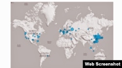 恶意软件Hikit全球侦测及感染分布图(照片来源:Novetta.com报告网络截屏)