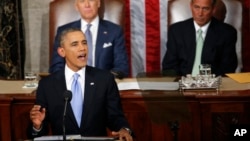 2014年1月28日夜晚,奥巴马总统在国会发表年度国情咨文演说