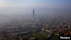 台湾台北鸟瞰 (资料照片)