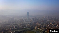 台湾台北鸟瞰 (资料照片)