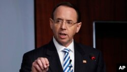 星期一宣布辞职的美国司法部副部长罗森斯坦。