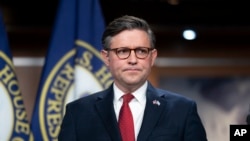 共和党控制的众议院通过了一项短期支出法案,旨在避免联邦政府在3月14日后陷入停摆。 (图为众议院议长迈克·约翰逊)