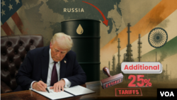 图示:特朗普总统把对印度的关税税率进一步增加到50%。