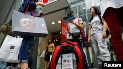 在东京的中国游客(2016年10月4日)