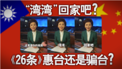 海峡论谈:"湾湾"回家吧?《 26条》惠台还是骗台? 海峡论谈:"湾湾"回家吧?《 26条》惠台还是骗台?
