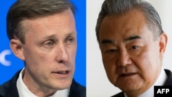 白宫国家安全顾问杰克·沙利文（Jake Sullivan）和中共中央政治局委员、中央外办主任兼外长王毅.