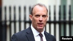 英国外交大臣拉布(Dominic Raab)(路透社2020年7月14日)