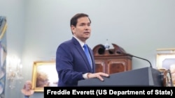 2025年7月1日,美国国务卿马尔科·卢比奥(Marco Rubio)在国务院举行的四方安全对话会议开幕式上发表讲话。(美国国务院官方照片)