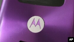 资料照片:摩托罗拉标识。