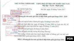 Hình ảnh Quyết định số 34 được cho là của ‘Thủ tướng chính phủ’. Nguồn: facebook Thanh Hieu Bui.