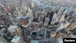 鸟瞰纽约曼哈顿下城(资料图)。2012年纽约的联邦检察官曾扫荡曼哈顿唐人街和皇后区法拉盛的律师事务所。