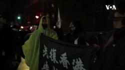 陆生港生纽约示威对阵 陆生港生纽约示威对阵