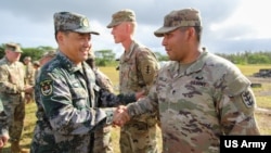 美中陆军进行年度交流活动(美国陆军2019年11月21日摄)